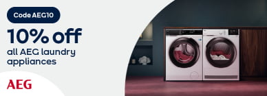 Code AEG10 10% off all AEG laundry appliances