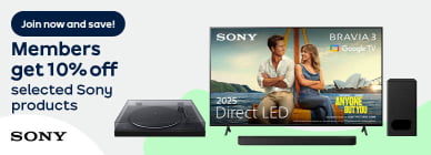 Join and save! Members get 10% off selected Sony products