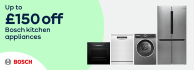 Up to £150 off Bosch kitchen appliances