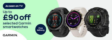 Up to £90 off selected Garmin smartwatches and free delivery