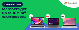 Join now and save, members get up to 10% off all Chromebooks