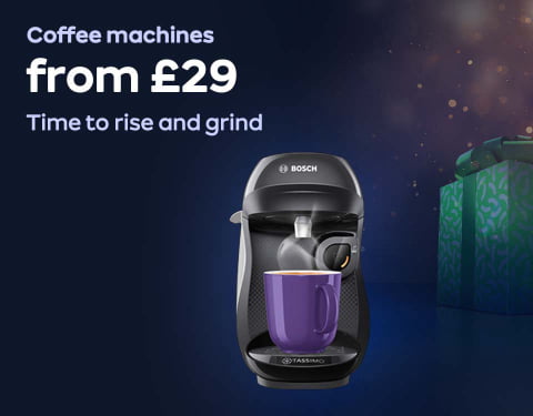 Coffee machines from £29. Time to rise and grind.