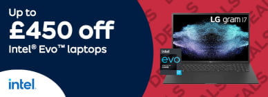 Up to £450 off Intel Evo laptops