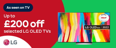 Up to £200 off selected LG OLED TVs