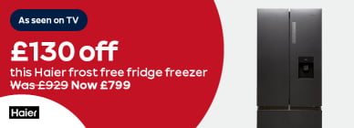 As seen on TV £130 off this Haier frost free fridge freezer 