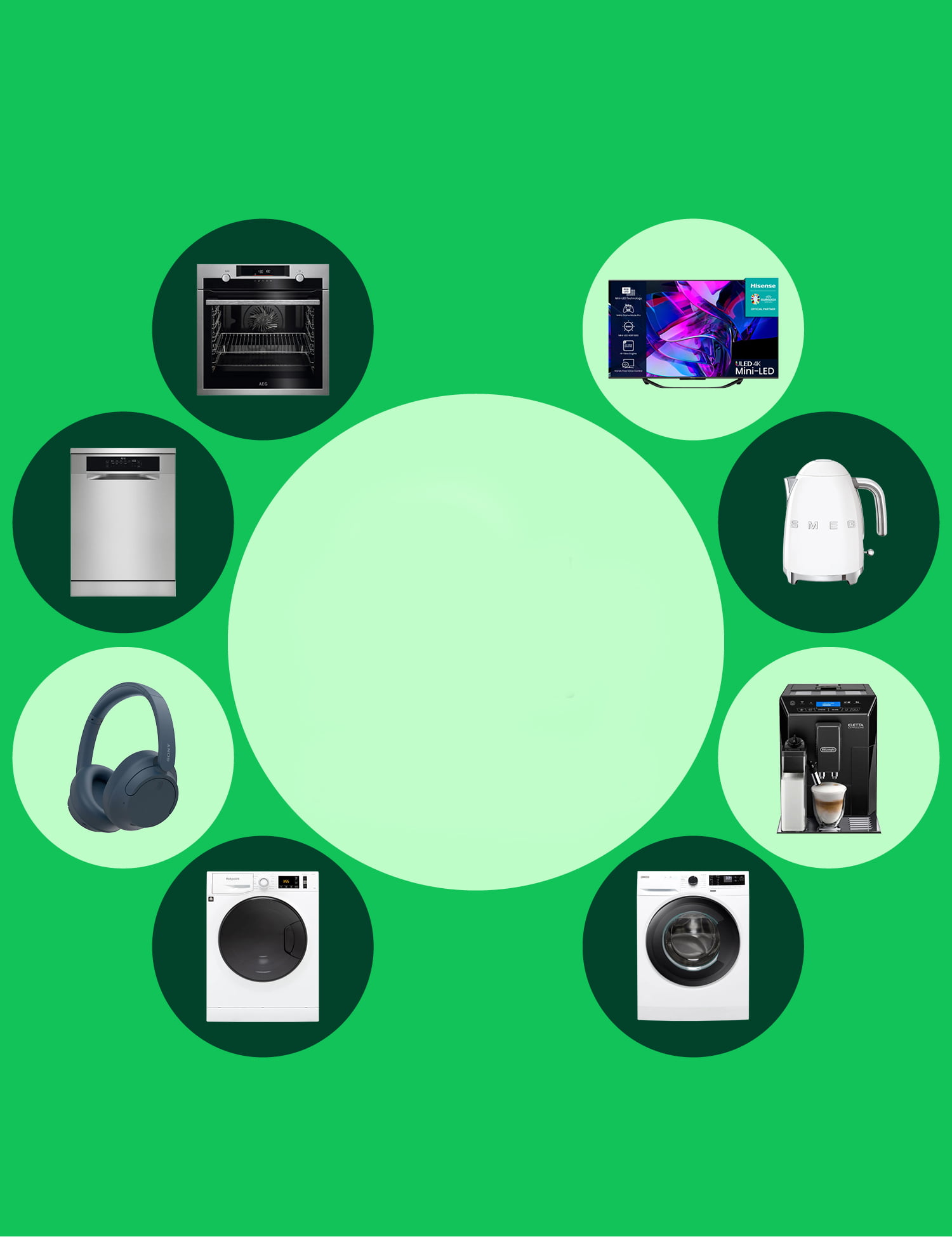 Washing Machines, Fridge Freezers, TVs and Laptops