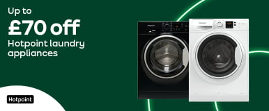 Up to £70 off Hotpoint laundry appliances