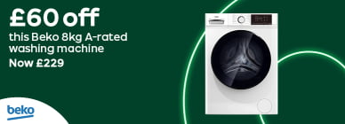 £60 off this Beko 8kg A-rated washing machine Now £229