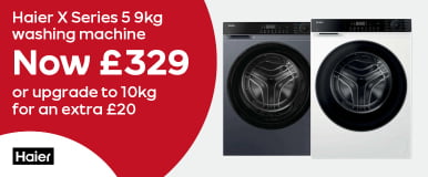 Haier X Series 5 9kg washing machine now £329 or upgrade to 10kg for an extra £20