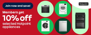 Join now and save Members get 10% off selected Hotpoint appliances