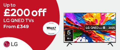 Up to £200 LG QNED TVs from £349