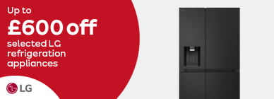 Up to £600 off selected LG refrigeration appliances
