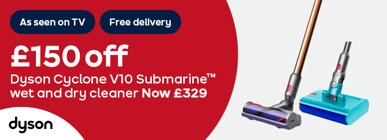 Free delivery £150 off Dyson Cyclone V10 Submarine wet and dry cleaner Now £329