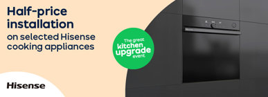 Half-price installation on selected Hisense cooking appliances