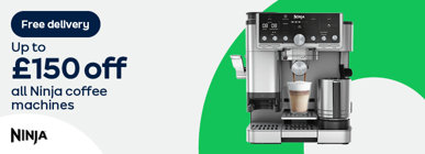 Free delivery Up to £150 off all Ninja coffee machines