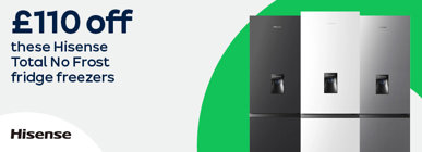 £110 off these Hisense Total No Frost fridge freezers