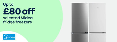 Up to £80 off selected Midea fridge freezers