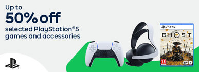 Up to 50% off selected PlayStation 5 games and accessories