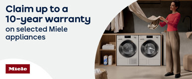 Claim up to a 10-year warranty on selected Miele appliances