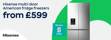 Hisense multi-door American fridge freezers from £599