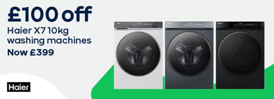 £100 off Haier X7 10kg washing machines Now £399